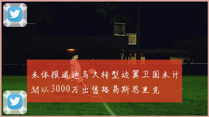 米体报道迪乌夫转型边翼卫国米计划以3000万出售路易斯恩里克