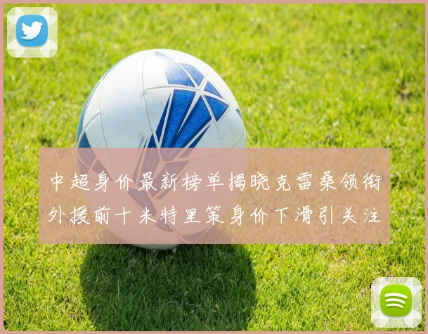 中超身价最新榜单揭晓克雷桑领衔外援前十米特里策身价下滑引关注